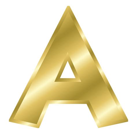 Gold Letter Golden Letter A Png - Clip Art Library