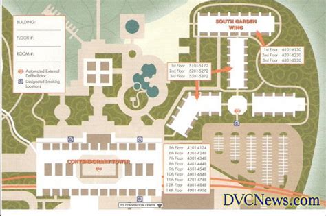 Contemporary Resort map | Contemporary resort, Disney vacation club, Resort