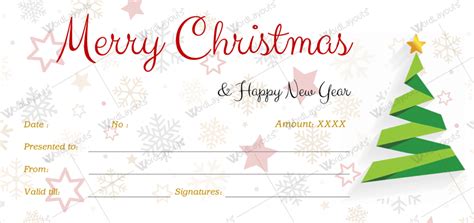 12+ Beautiful Christmas Gift Certificate Templates for Word