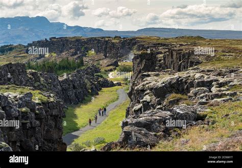 Rift valley or rift zone, Thingvellir, Pingvellir National Park, Iceland Stock Photo - Alamy