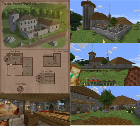 Minecraft Village Tavern Blueprints