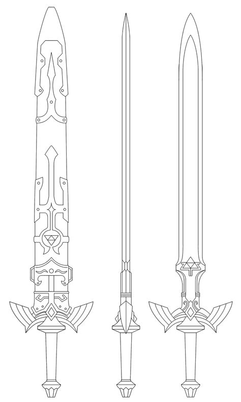 3d Modeling Sword Blueprint - symbol