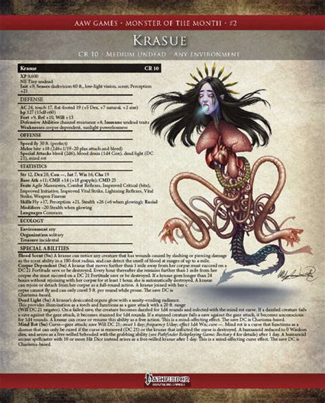 Monster of the Month #2: Krasue (PF) - AAW Games | Pathfinder Fantasy Grounds | Monster of the ...