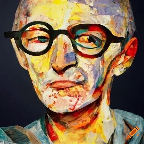Minimalist portrait of a person with spectacles