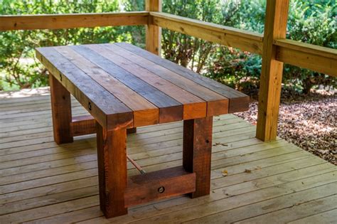 Outdoor Wood Dining Patio Table Rustic Reclaimed Salvaged - Etsy