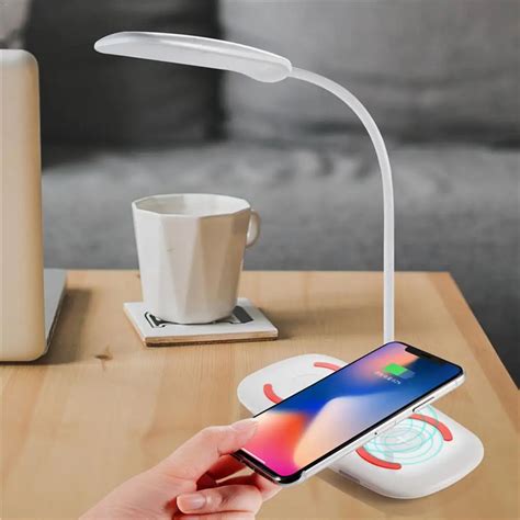 Fashion Innovative Touch LED Table Night Lamp With Wireless Charging ...