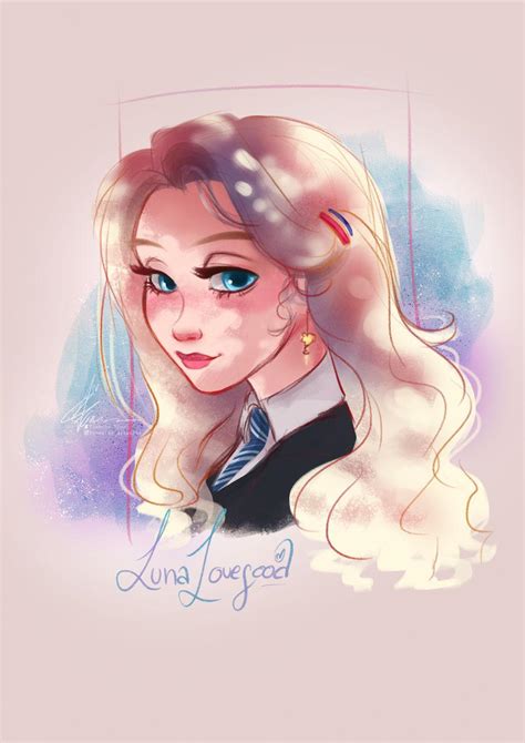 Luna Lovegood fan art. This is not my own fan art, I give credit to the ...