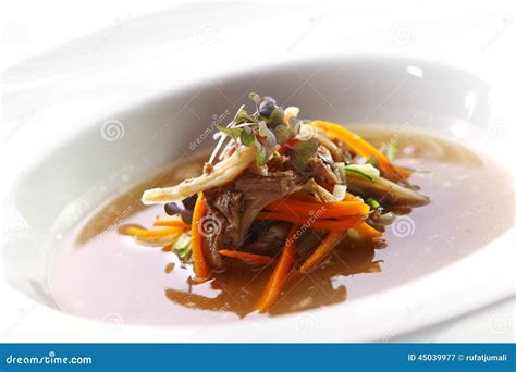 Fresh Gourmet Soup with Meat Stock Image - Image of cooked, natural ...