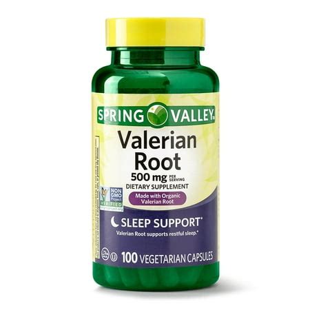 Spring Valley Valerian Root Capsules, 500 mg, 100 Ct - Walmart.com