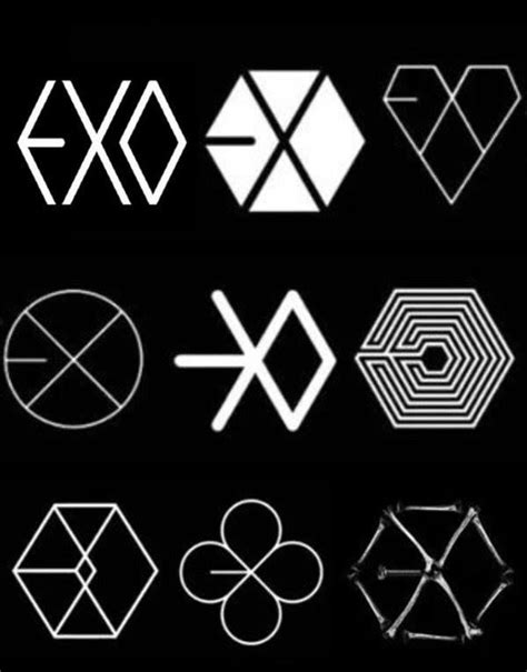 exo logos through the years (2012-2016) Exo Logo, Exo Fan Art, Logo ...