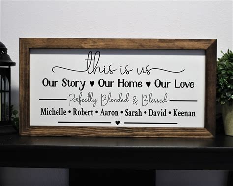 Blended Family Wedding Gift-family Name Sign for Established - Etsy