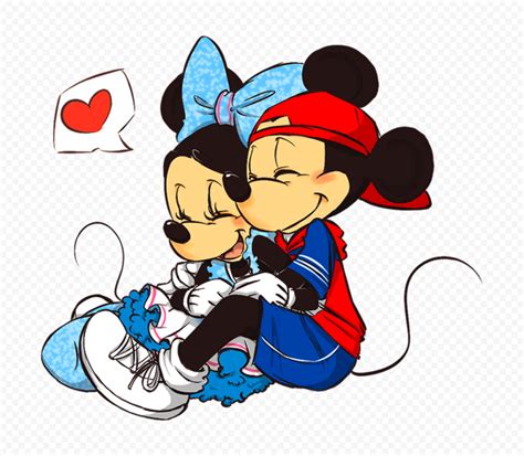 HD Mickey Mouse With Minnie Mouse In Love PNG | Citypng