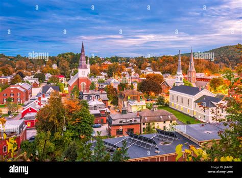 Montpelier, Vermont, USA town skyline in early autumn Stock Photo - Alamy