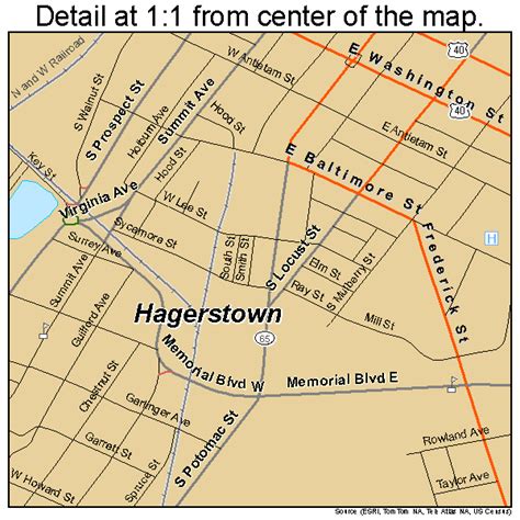 Hagerstown Maryland Street Map 2436075