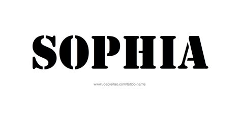 Sophia Name Tattoo Designs