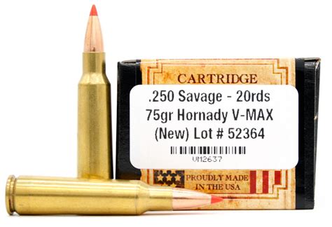 Ventura Heritage 250 Savage 75gr V-Max Ammo for Sale | Ventura Munitions