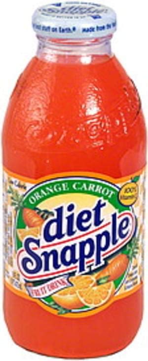 Snapple Orange Carrot Diet Fruit Drink - 16 oz, Nutrition Information ...