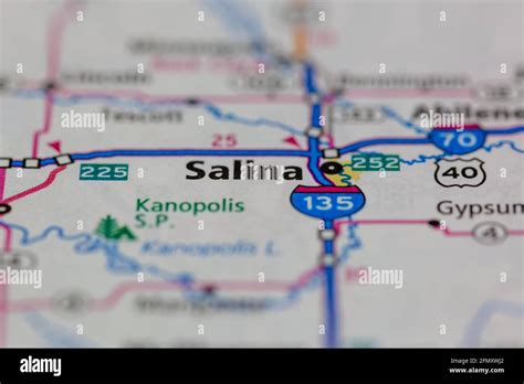 Salina kansas on a map hi-res stock photography and images - Alamy