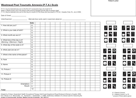 Figure 1 from Post-traumatic amnesia | Semantic Scholar