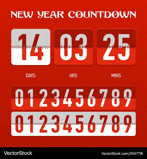 New year countdown timer Royalty Free Vector Image