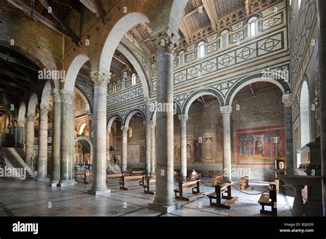 Interior of the church of San Miniato al Monte on the Oltrarno Stock ...