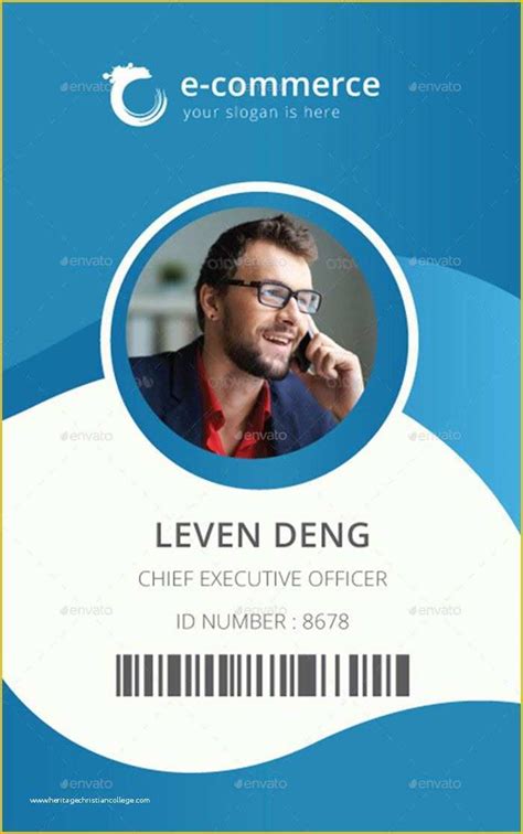 Free Employee Badge Template Of Template for Identification Card Id Badge | Heritagechristiancollege