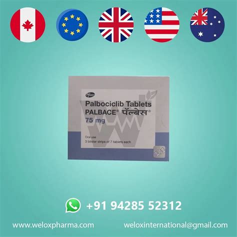 Palbociclib Palbace 75 mg Capsules at Rs 80000/bottle | Palbociclib Capsules in Surat | ID ...