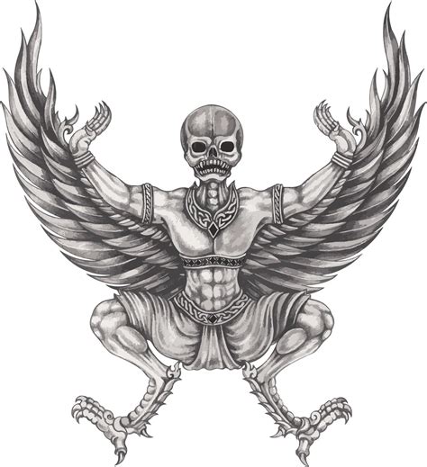 Art fantasy surreal angel skull. Hand drawing and make graphic vector. 13376464 Vector Art at ...