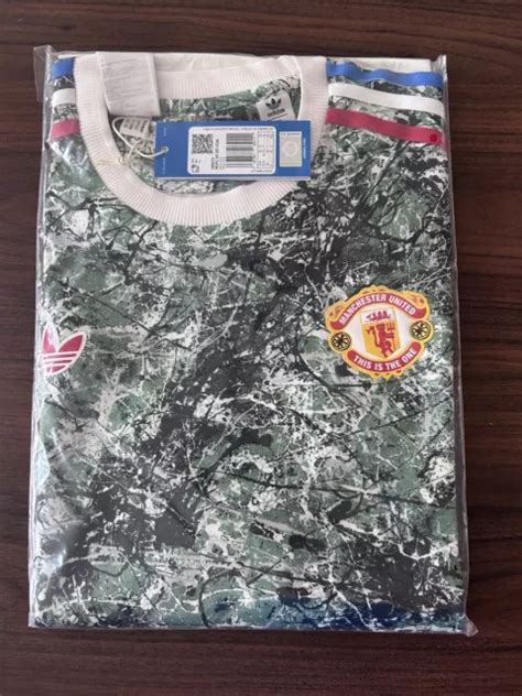 MANCHESTER UNITED ADIDAS Originals Stone Roses Icon Top T-shirt/ XL £80.00 - PicClick UK