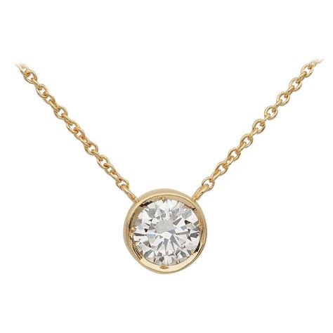 Classic .70 Carat G VVS Diamond Pendant Plus Chain Necklace For Sale at 1stDibs | vvs diamond ...