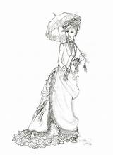 Adult Coloring Pages Of Victorian Women sketch template