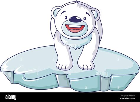 Polar bear on iceberg icon, cartoon style Stock Vector Image & Art - Alamy