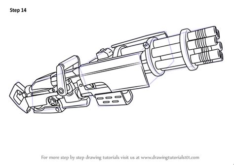 How to Draw Minigun from Fortnite (Fortnite) Step by Step ...