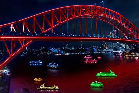 Top Sydney Activities for Luxury Travel - Sydney Harbour Lights during Vivid