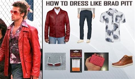 The Narrator Brad Pitt Fight Club Costume Guide | Coloured leather ...