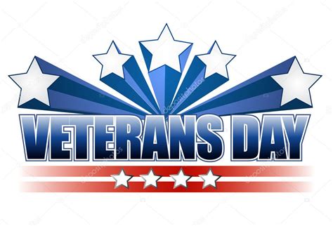 Veterans day logo illustration isolated over a white background. — Stock Photo © alexmillos #6415340