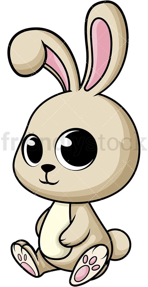 Cute Baby Bunny Cartoon Vector Clipart - FriendlyStock