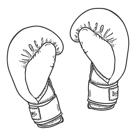 Premium Vector | Vector Sketch Pair of Boxing Gloves