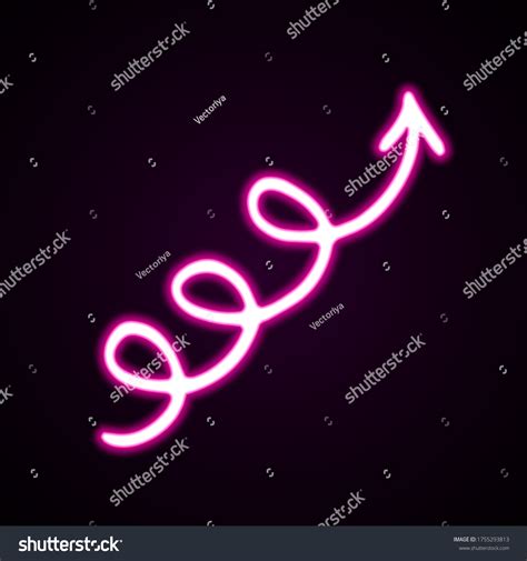 Neon Pink Swirl Arrow Vector Icon Stock Vector (Royalty Free) 1755293813 | Shutterstock