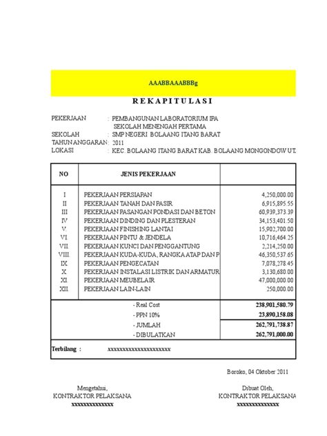 Contoh Surat Penawaran Harga Proyek - Delinewstv