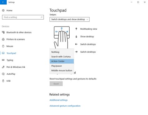 Configure Multi-Finger Touchpad Gestures in Windows 10