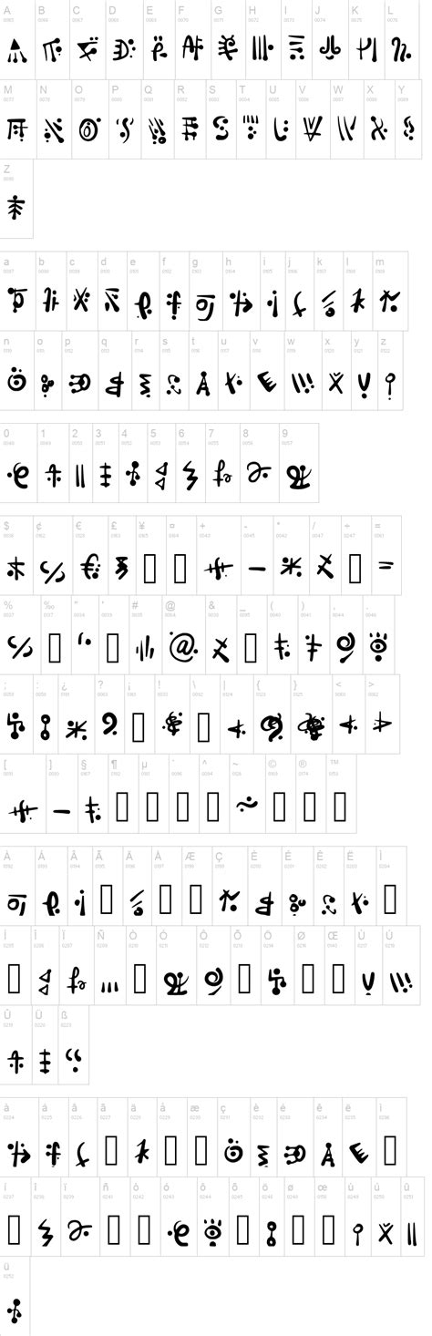 Alien Hieroglyph Font | dafont.com