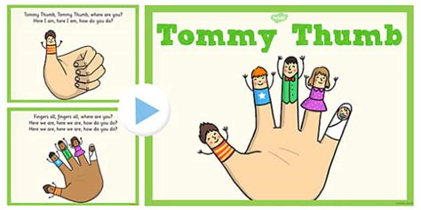 Tommy Thumb PowerPoint (teacher made) - Twinkl