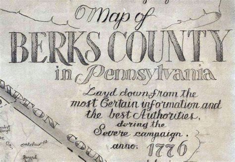 1776 Map of Berks County Pennsylvania - Etsy