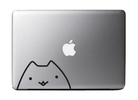 Cartoon Kitty Cat Head Peeking MacBook Vinyl Decal Apple - Etsy