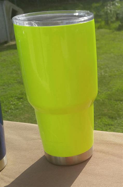 30 ounce Yeti tumbler neon yellow