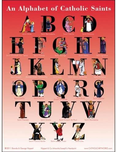 An Alphabet of Catholic Saints (poster)