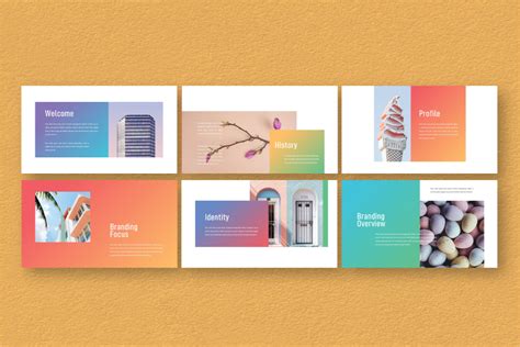 Gradient Pastel PowerPoint template for $21