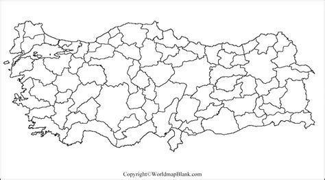 Turkey Map Outline | World Map Blank and Printable