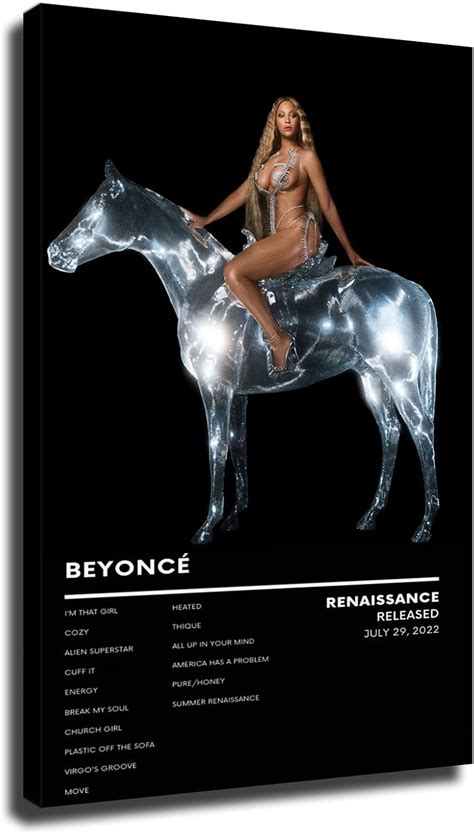 Amazon.com: Beyonce Renaissance Album Poster Music Canvas Wall Art ...